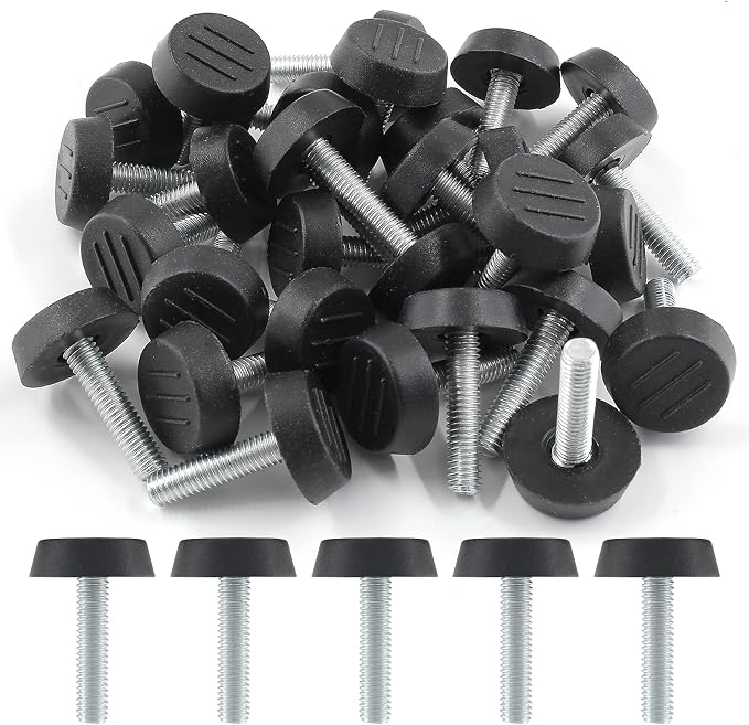 Zorfeter 30 Pcs Screw in Threaded Furniture Adjustable Levelers, M6 Leveling - Image 7