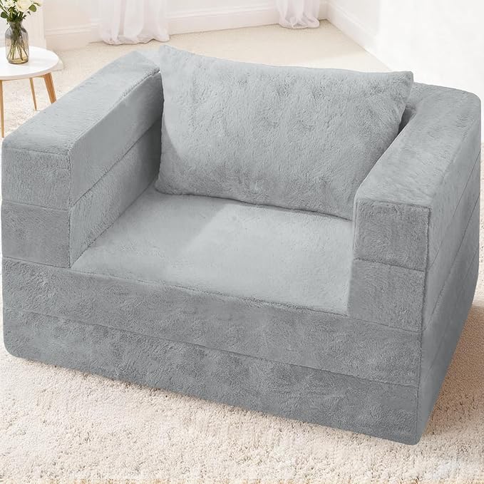 Futon Sofa Bed with Pillow, 3-in-1 Sleeper Sofa Bed with Removable Cover - Image 2