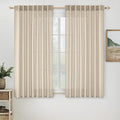 MIULEE Linen Curtains 54 Inch Length 2 Panels by MIULEE