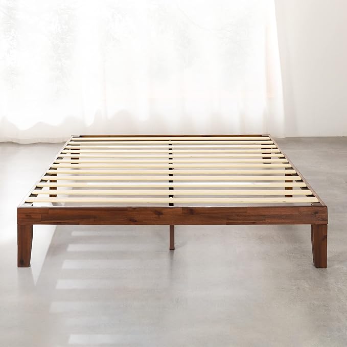 Mellow 12" Solid Wood Platform Bed Frame - Image 3