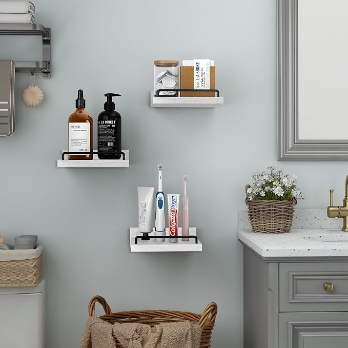 RYOFOBETTO Small Floating Shelf, 6 X 6 Inches Farmhouse Wall Shelves - Image 6