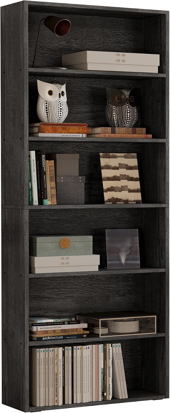 IRONCK Bookshelves and Bookcases Floor Standing 6 Tiers Display Storage Shelves by IRONCK