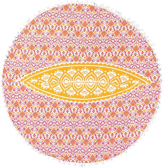 Mandala Floor Pillow Cover Meditation Cushion Seating Throw Hippie Round - Image 8