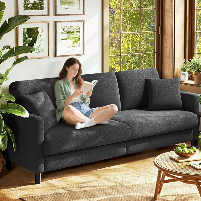 Welzona 83" Couches for Living Room, Teddy Sofa Couch, Comfy Sofas for Living by WelzonaDirect