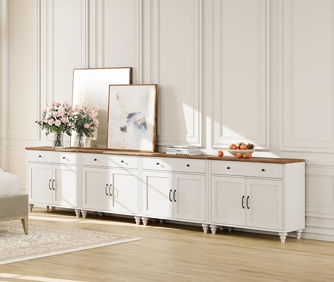 WAMPAT Farmhouse TV Stand for 85 inch TV - Image 8
