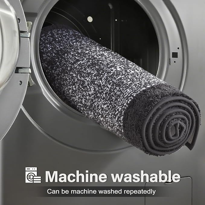 Bathroom Rugs 24x17 Non Slip Washable, Dark Grey Bath Mat - Image 9