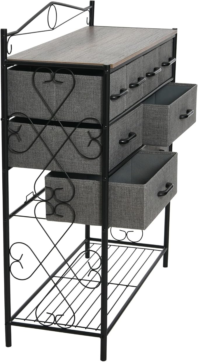 Household Essentials Ashwood Iron Sideboard - Image 5