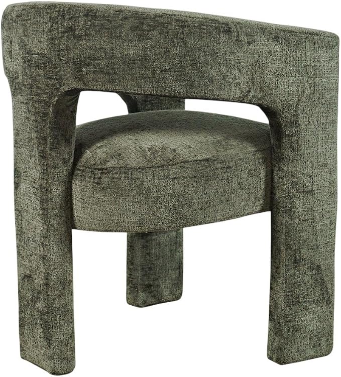 Jofran Gwen Jacquard Upholstered Accent Chair, Modern Luxury Plush Sculptural - Image 4