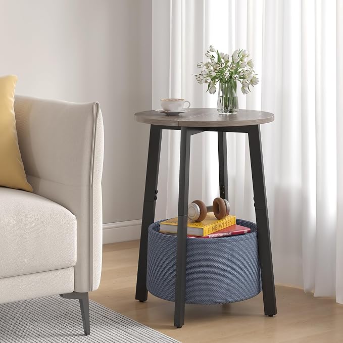 sthmec Small Round Side End Table Set of 2 - Image 2
