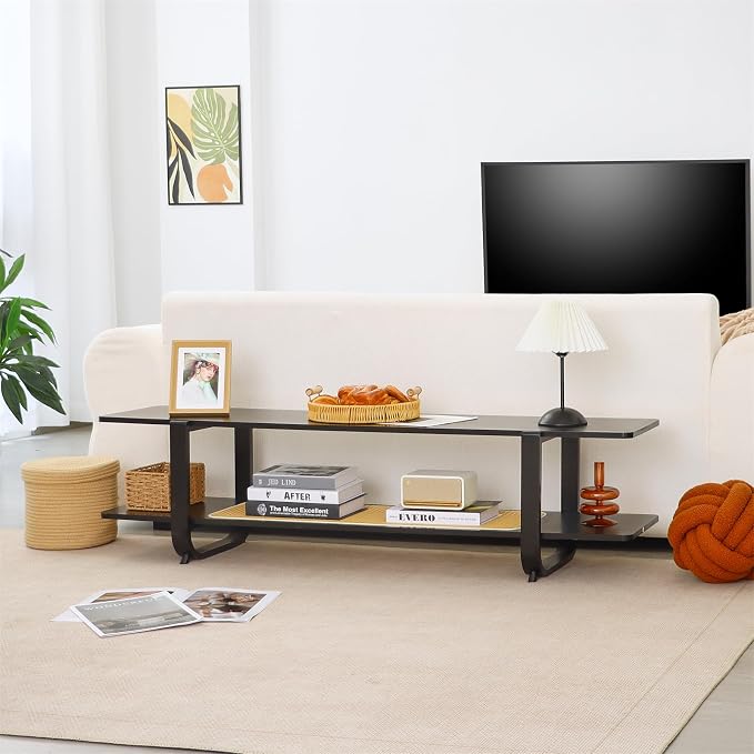 Bamboo TV Stand for TVs up to 65", Accent Entertainment Center - Image 5