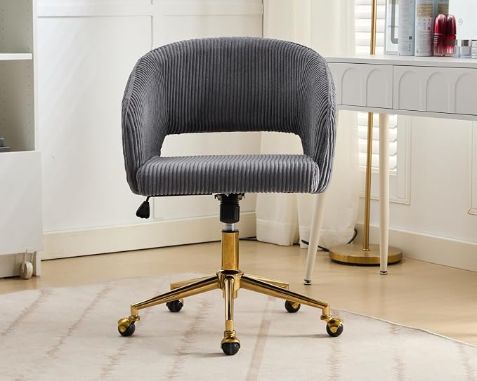 KCC Home Office Chair Swivel Desk Chair Accent Armchair Upholstered Modern - Image 2