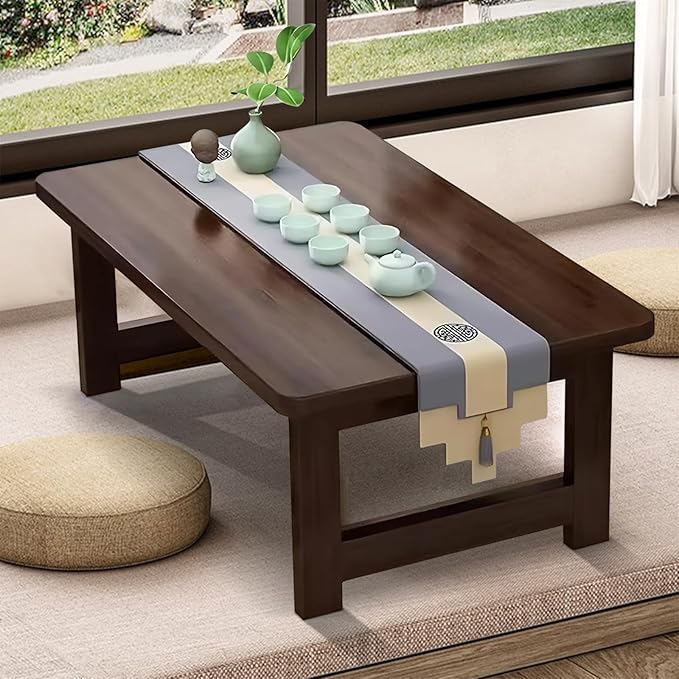 Japanese Floor Sitting Table, Folding Wood Tea Table Chabudai Japanese Coffee by robwibw