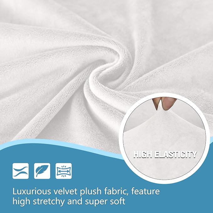HDCAXKJ Corner Sectional Couch Covers Velvet Stretch L Shape Sofa Cover Soft - Image 3