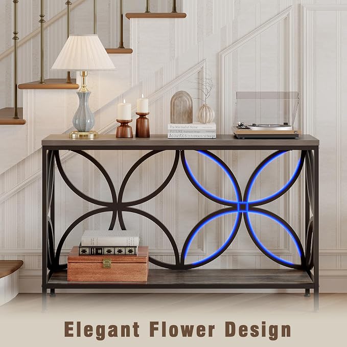 GiftGo Narrow Sofa Table 47.2 Inch, Industrial Sofa Table Behind Couch - Image 8