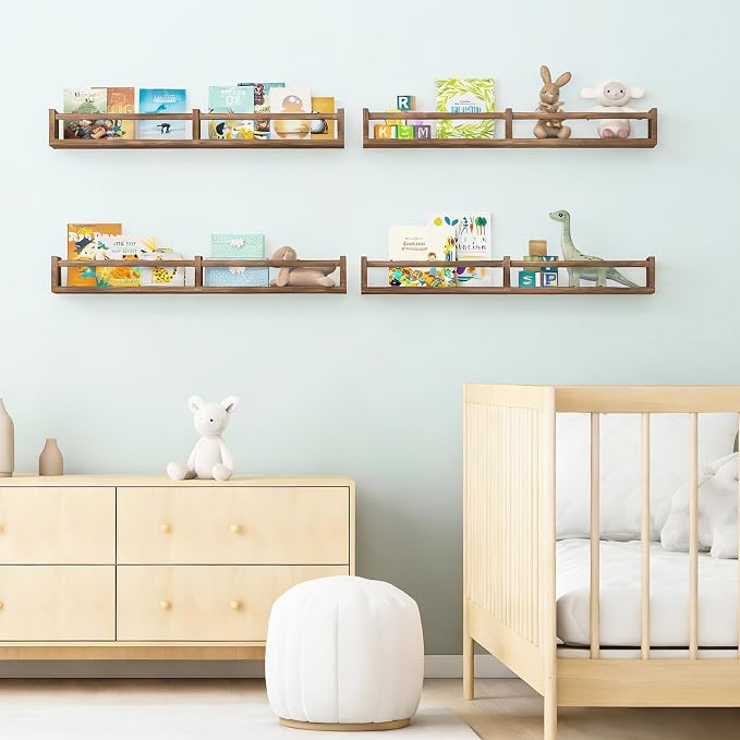 Fixwal Nursery Book Shelves, 32 Inch Floating Bookshelves - Image 3
