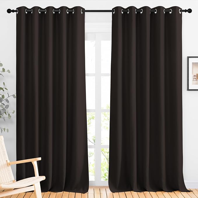 NICETOWN Room Darkening Curtains Extra Long 110 Inches, Grommet Thermal by NICETOWN