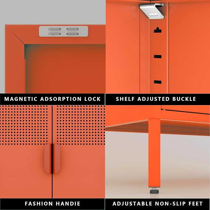 Washsemba 2 Mesh Door Metal Cabinet - Image 8