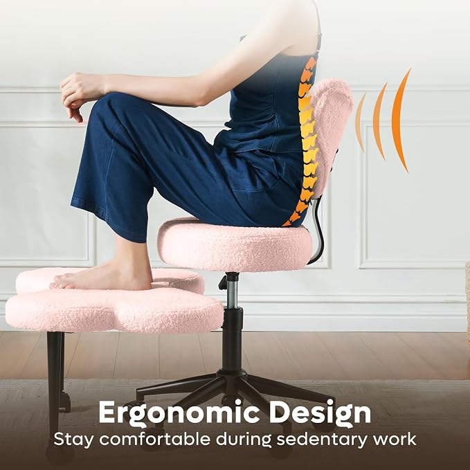 Pinmoco Ergonomic Cross Legged Chair, 360° Swivel Meditation Chair - Image 7