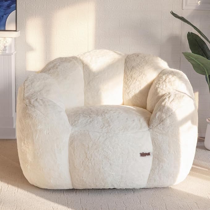 MAXYOYO Bean Bag Chair for Adults, Floral Shaped Bean Bag Sofa, Ultra Soft Faux by MAXYOYO