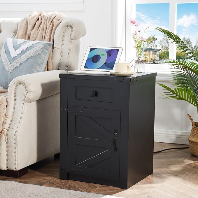SOOWERY Nightstands Set of 2, Nightstand - Image 4