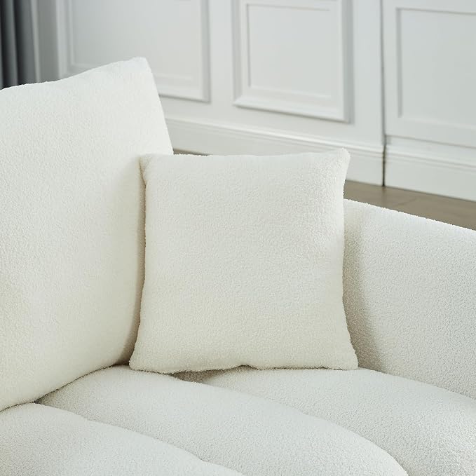 Antetek Set of 3 Teddy Sofa for Living Room, Modern 2 Units Deep Seat Sofa - Image 9