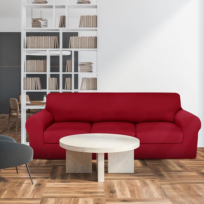HunnmingRe Sofa Covers for 3 Cushion Couch Stretch Sofa and Loveseat Covers Set - Image 7