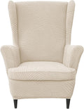 HAOYONG Wing Chair Slipcovers Printed Wingback Chair Covers 2 Pieces Wingback by HAOYONG