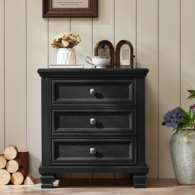 SAVOR LIFE Farmhouse Nightstand Set of 2, Rustic Couch End Table - Image 4