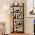 DWVO 5 Tier Bookshelf, Industrial Bookshelves Open Shelf Bookcase, Storage by DWVO