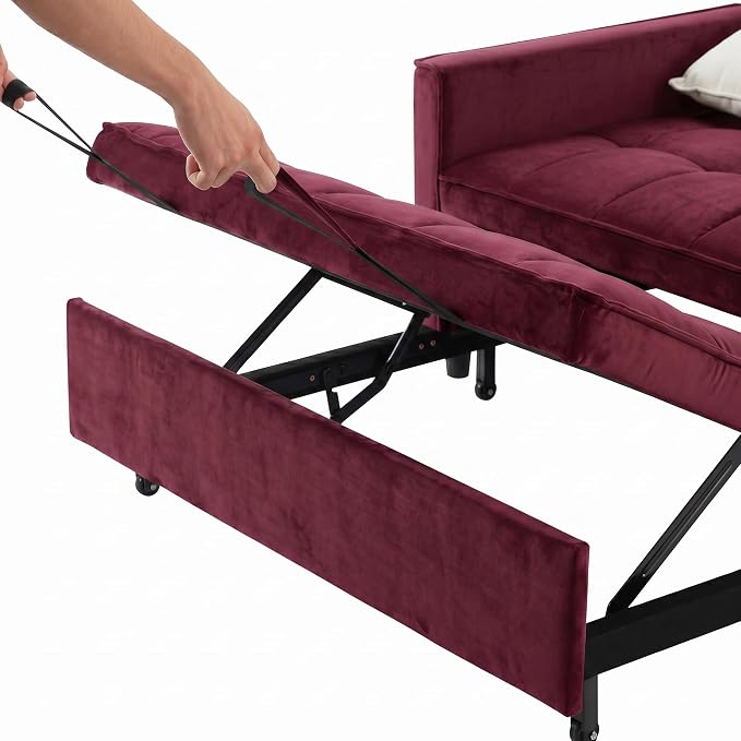 3 in 1 Convertible Sofa Bed, Loveseat Sleeper Sofa - Image 4