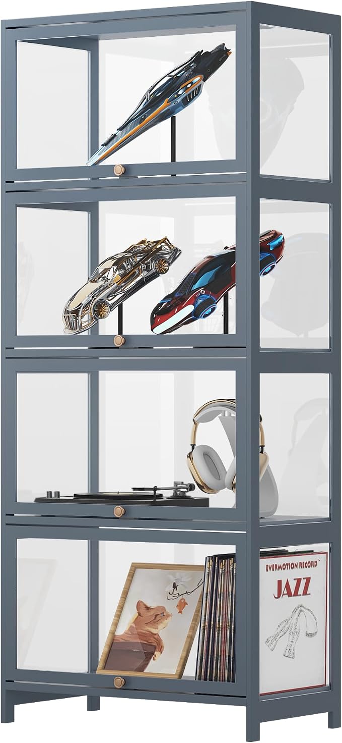 4-Tier Display Case Cabinet by BRIGHTORIA