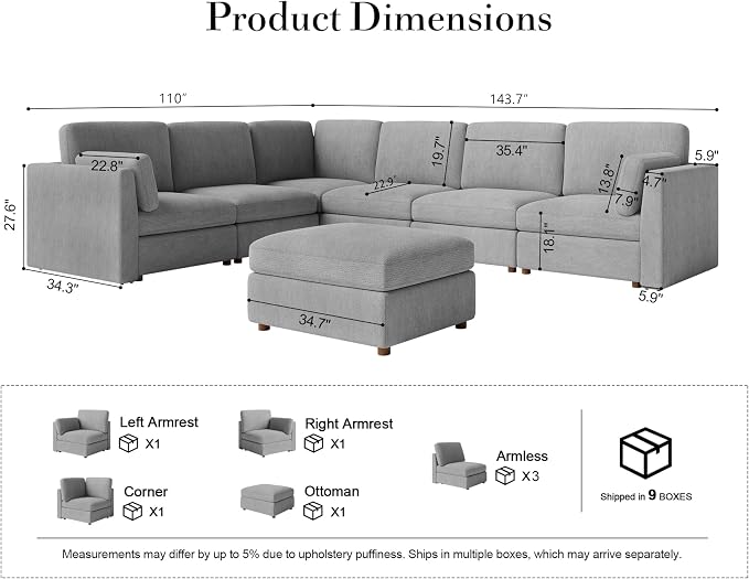 Oversized Modular Sectional Sofa - Image 2