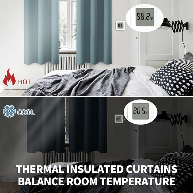 BGment Room Darkening Curtains 45 Inches Long - Image 3