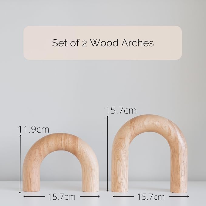 PEAKOLY Wood Arch Decorative Objects - Image 3