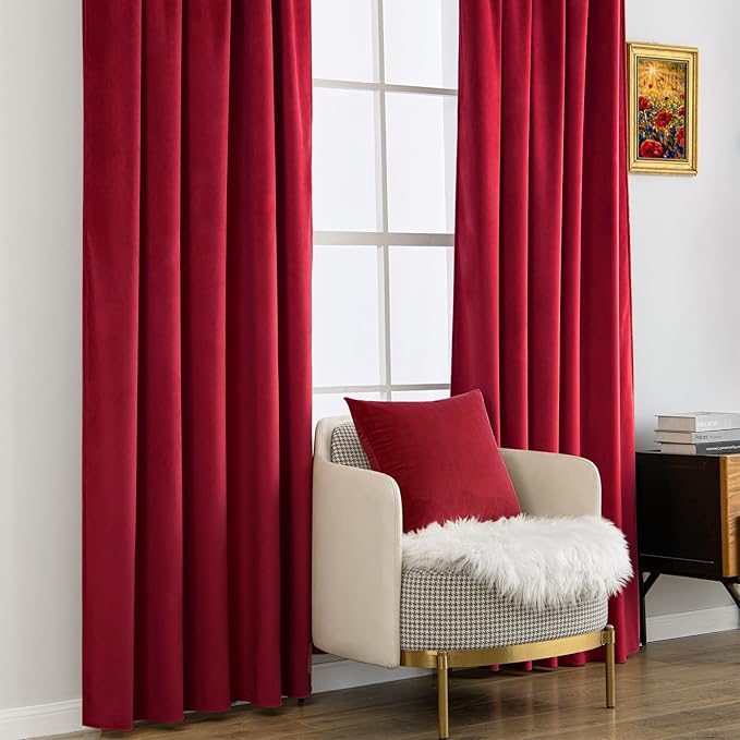 MIULEE Velvet Curtains Luxury Blackout Curtains - Image 5