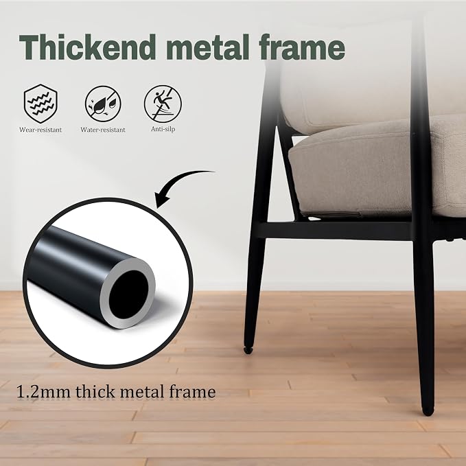 RNKSFX Modern Accent Chair for Living Room Bedroom Mid Century Arm Chair - Image 5