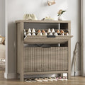YOMILUVE Shoe Cabinet Storage for Entryway, Fluted Shoe Cabinet by YomiluveDesign