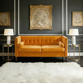 Dreamsir 58'' W Velvet Sofa, Mid-Century Modern Love Seats Sofa Furniture by Dreamsir