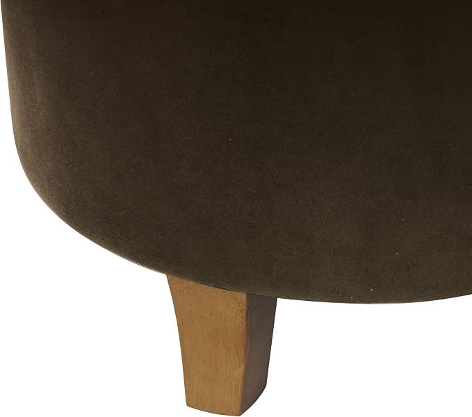 Homepop Home Decor | Upholstered Round Velvet Tufted Foot Rest Ottoman | Ottoman - Image 7