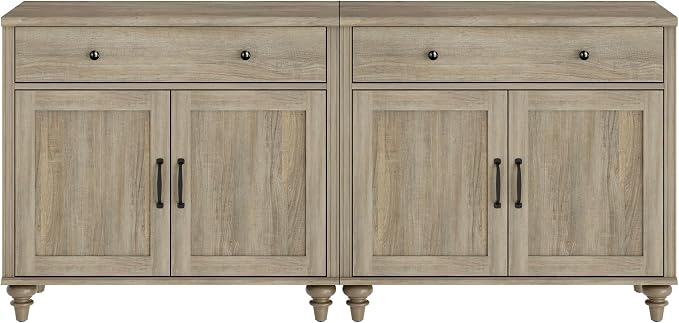 WAMAPT Buffet Cabinet with 4 Doors and 2 Drawers, Large Coffee Bar Table Wood - Image 8