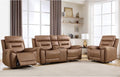 ANJ 3-Piece Faux Leather Power Recliner Sofa Set by ANJ