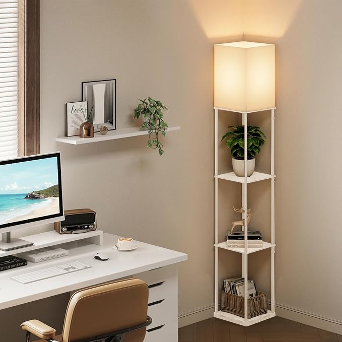 Gupuzm Floor Lamp with Shelves, with Modern Square Standing Lamp with Smart APP - Image 5