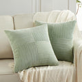 Fancy Homi 2 Packs Sage Green Decorative Throw Pillow Covers 18x18 Inch by Fancy+Homi