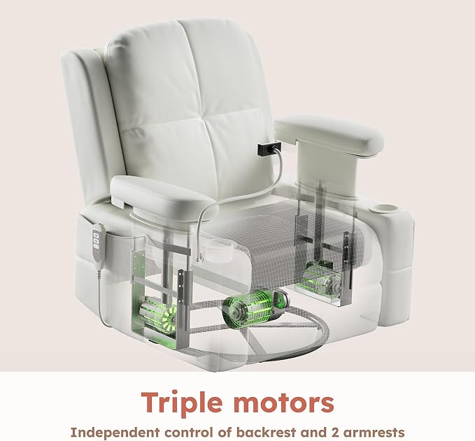 MAMAZING Lullapod Power Nursery Recliner Rocking Chair, Triple Motor Power - Image 5