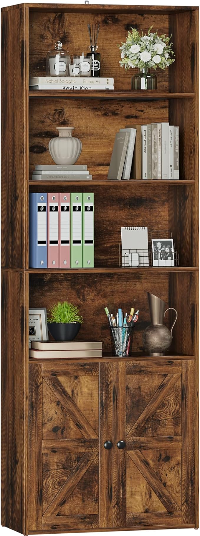Furniwell Industrial Bookshelf and Bookcases by WellFurnitureHomeLifeWell