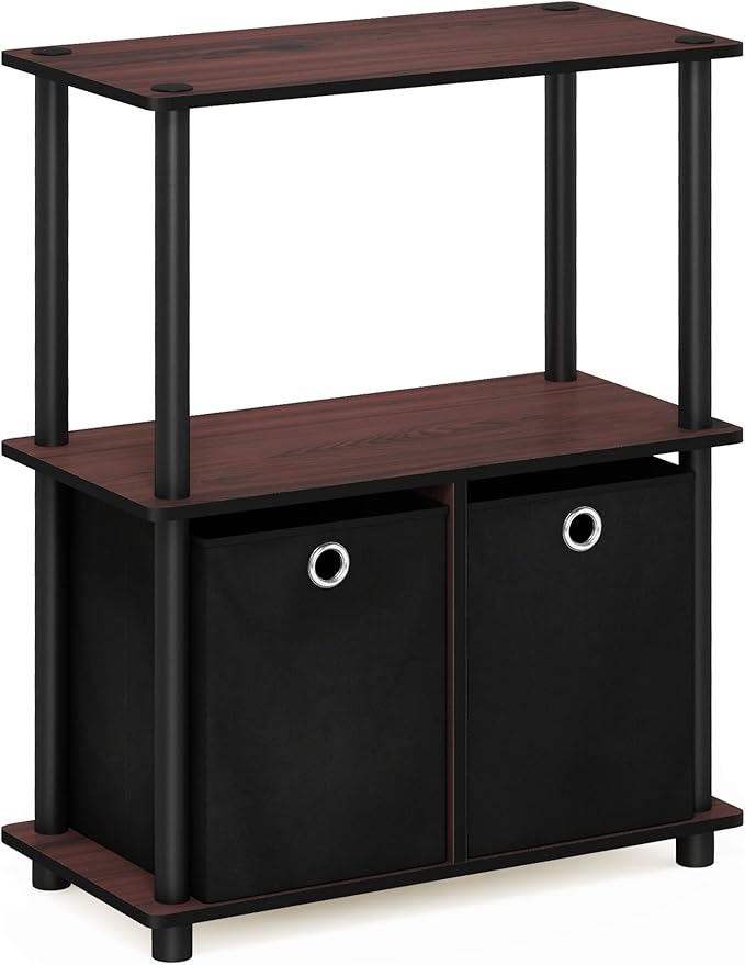 Furinno TURN-N-TUBE Storage Shelves, 3-Tier Toolless Book Shelf - Image 5