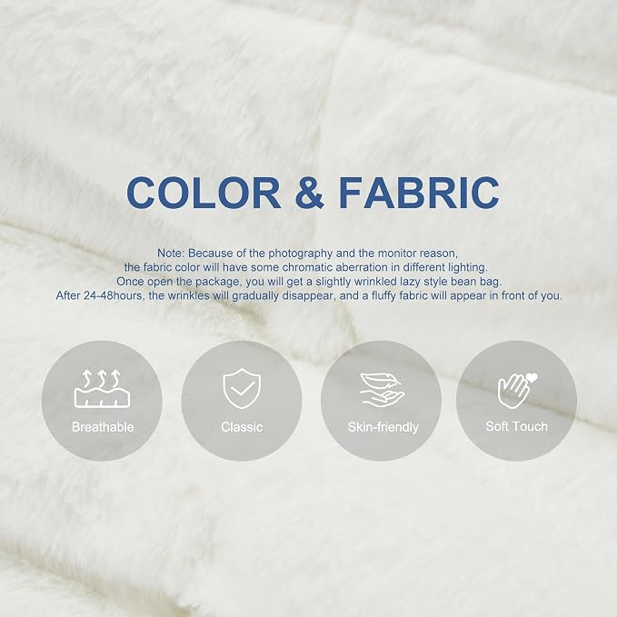 Bean Bag Chairs for Adults Giant Bean Bag Chair Memory Foam BeanBag Chair Bean - Image 5