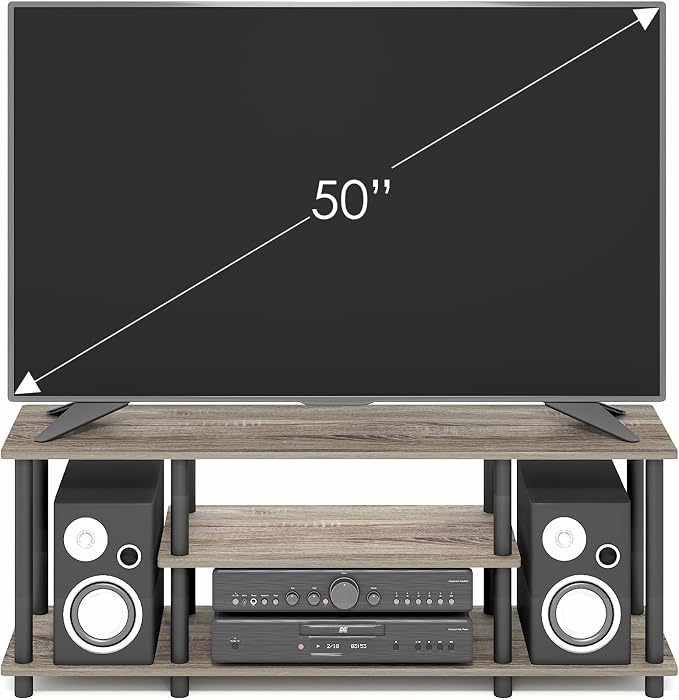 Furinno Turn-N-Tube No Tools 3D 3-Tier Entertainment TV Stand up to 50 inch TV - Image 3