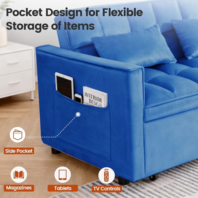 Convertible Sofa Bed, Pull Out Couch - Image 8