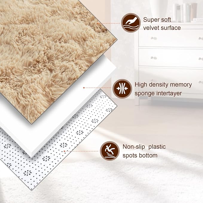TWINNIS Super Soft Shaggy Rugs Fluffy Carpets 9x12 Feet, Indoor Modern Plush - Image 2
